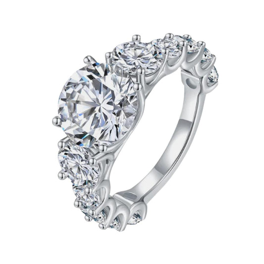 8 Carat Moissanite 925 Sterling Silver Ring