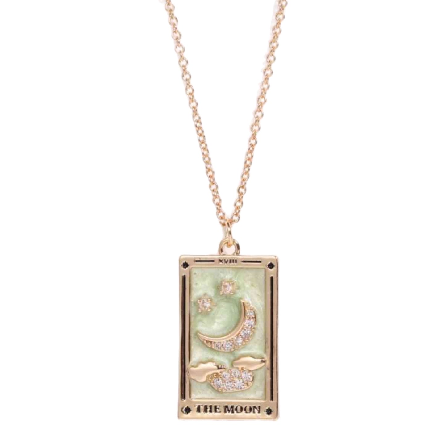 Gold Tarot Card Necklace