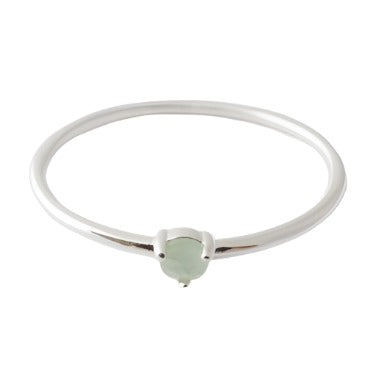 Jade Solitaire Crystal Ring