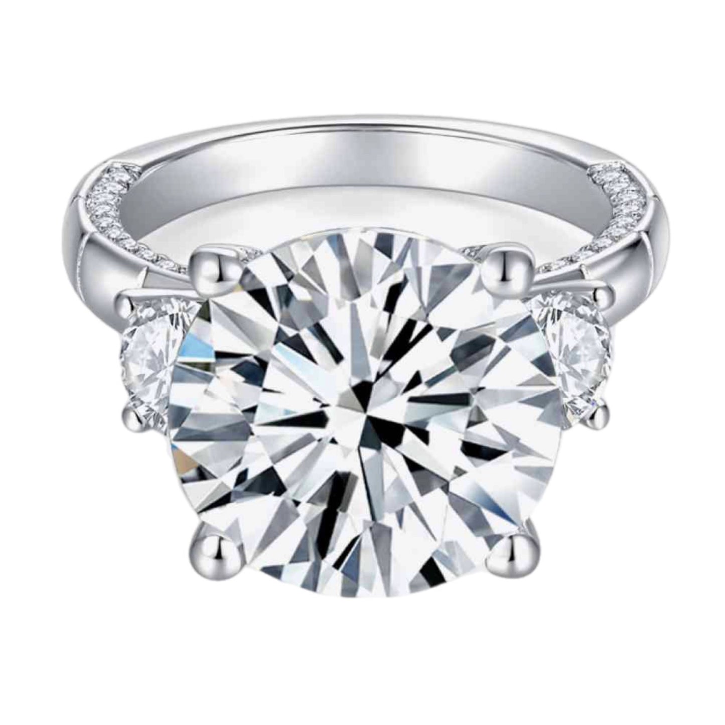 Moissanite Sterling Silver Ring