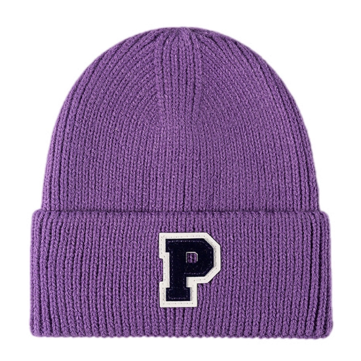 P Patch Cuffed Knit Beanie