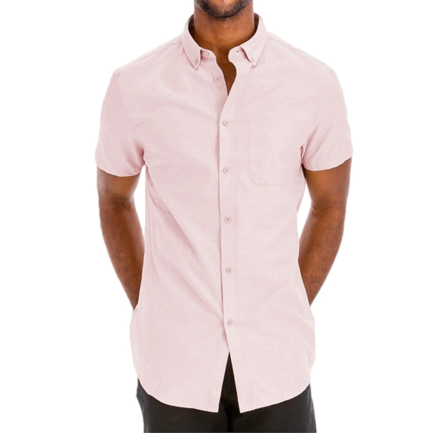 Summer Breeze Short-Sleeve Button-Up Shirt