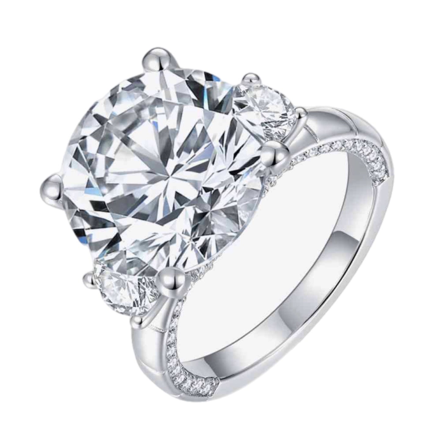 Moissanite Sterling Silver Ring