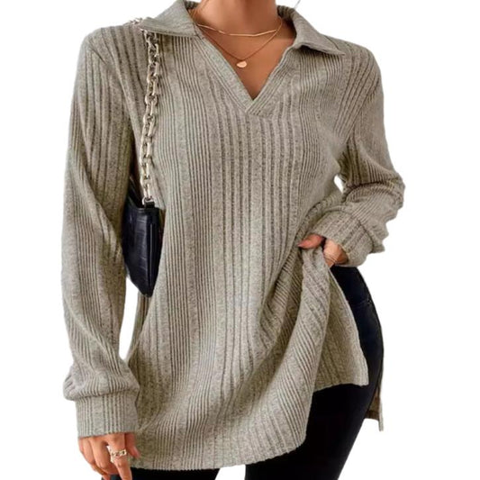 Slit Long Sleeve Top