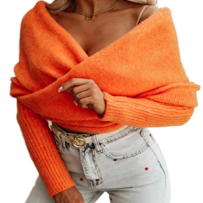 Long Sleeve Cropped Knit Top