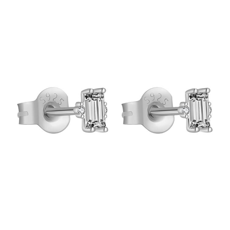 925 Sterling Silver CZ Stud Earrings