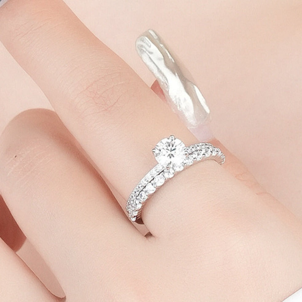 Eternal Brilliance Moissanite Bridal Ring Set