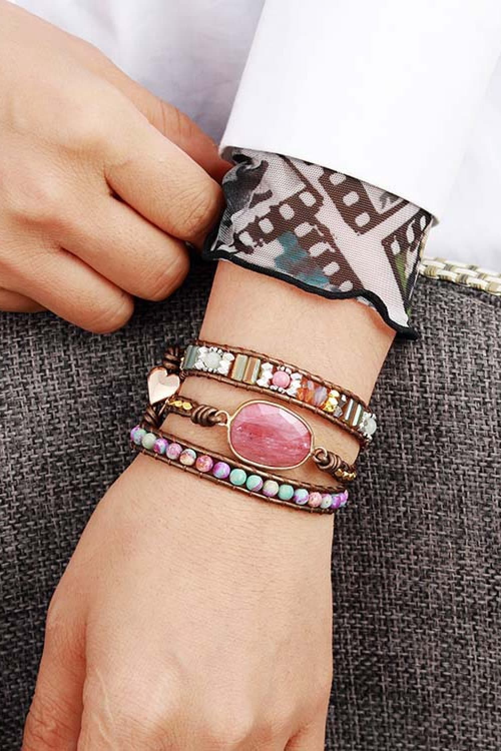 Bohemian Rhapsody Gemstone Wrap Bracelet