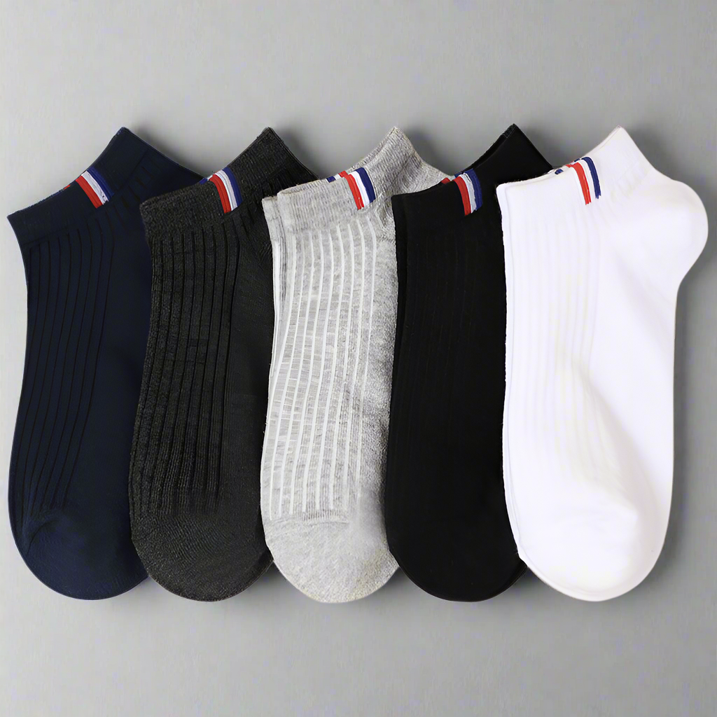 Casual Set of 5 Pairs of Short Socks