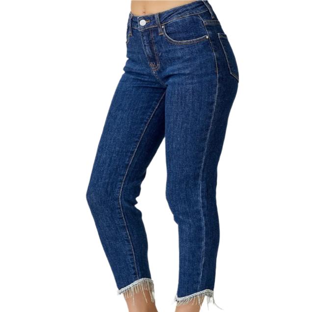 Mid Rise Crop Skinny Jeans