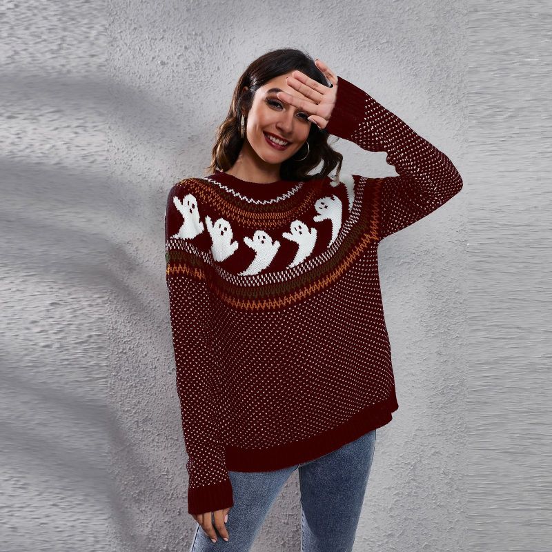 Halloween Ghost Knit Sweater