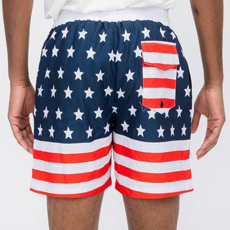 American Flag Swim Shorts