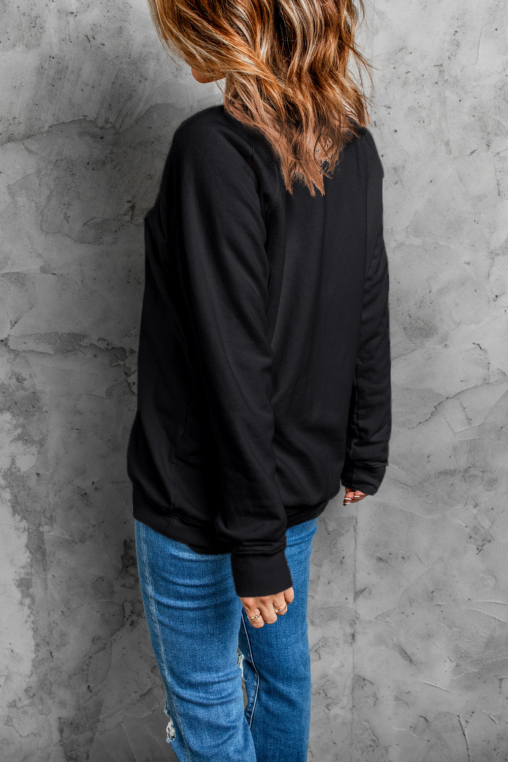 Pumpkin Round Neck Sweatshirt