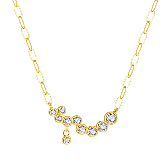 Gold Vermeil or 925 Sterling Silver CZ Necklace