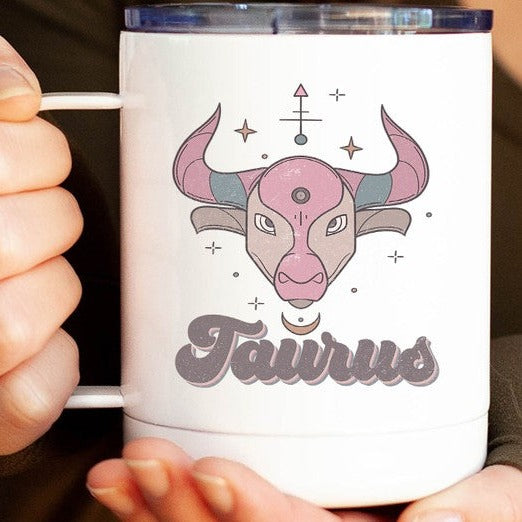 Taurus Astrological Sign Coffee Travel Cup