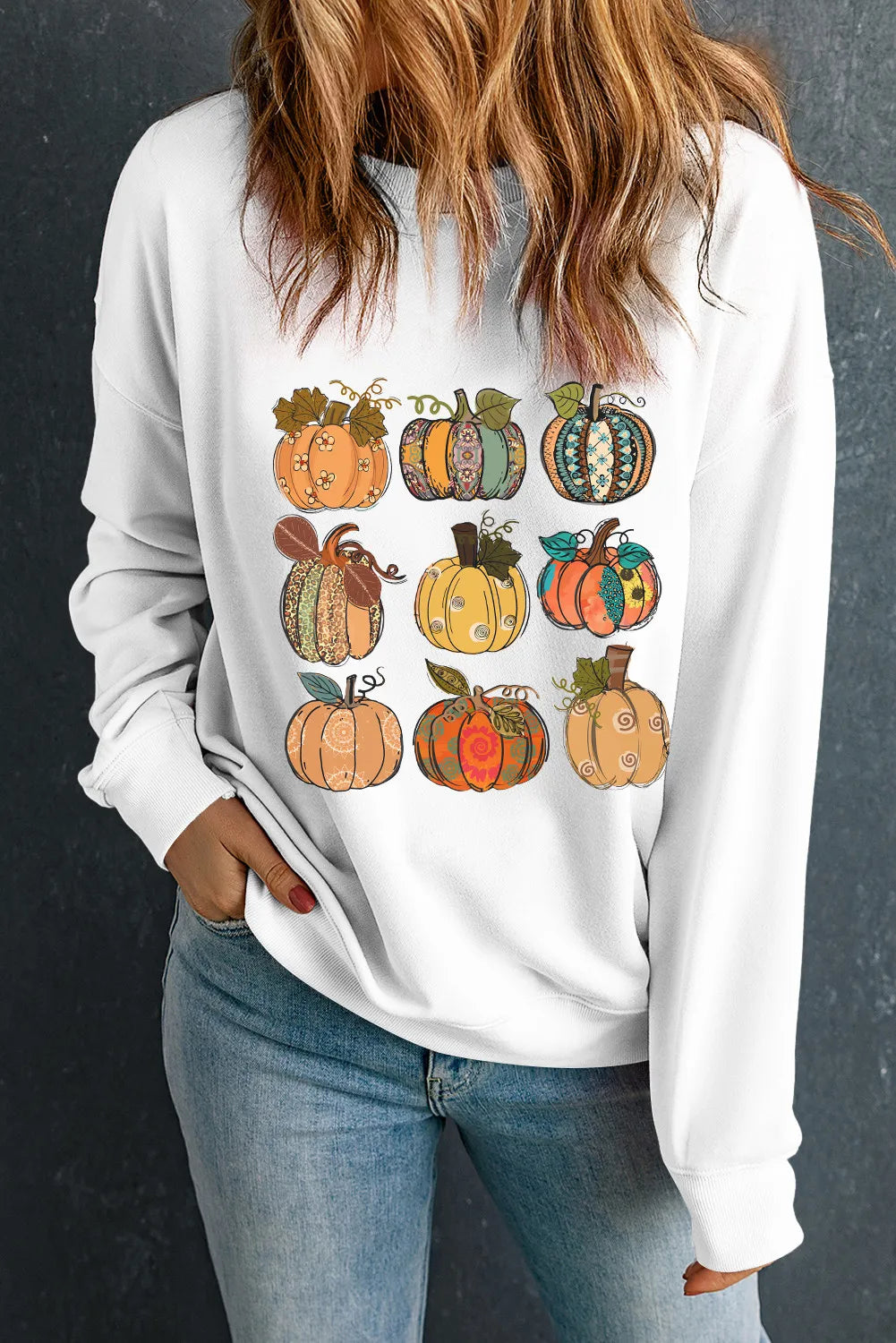 Pumpkin Graphic  Sweatshirt