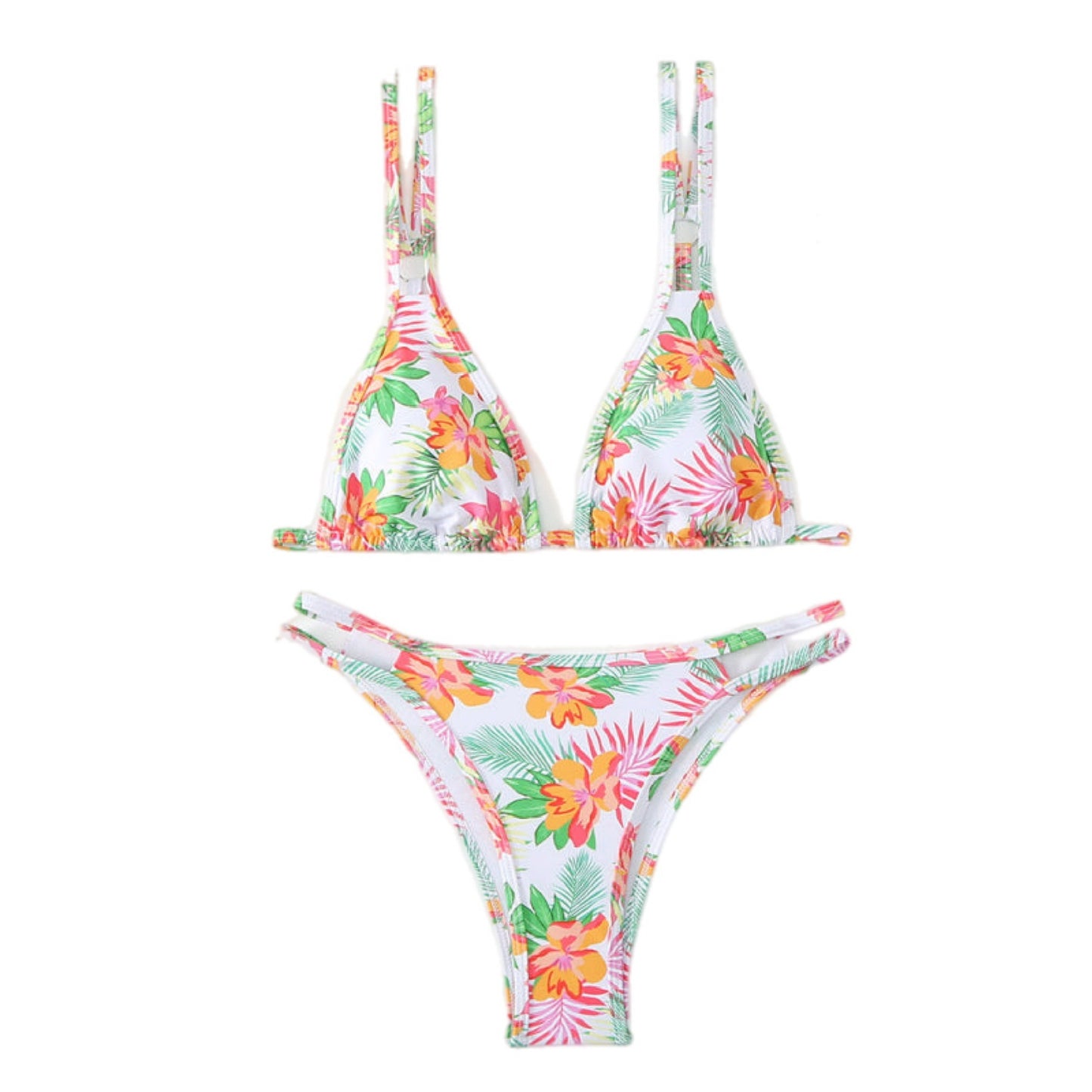 Floral Double Strap Bikini