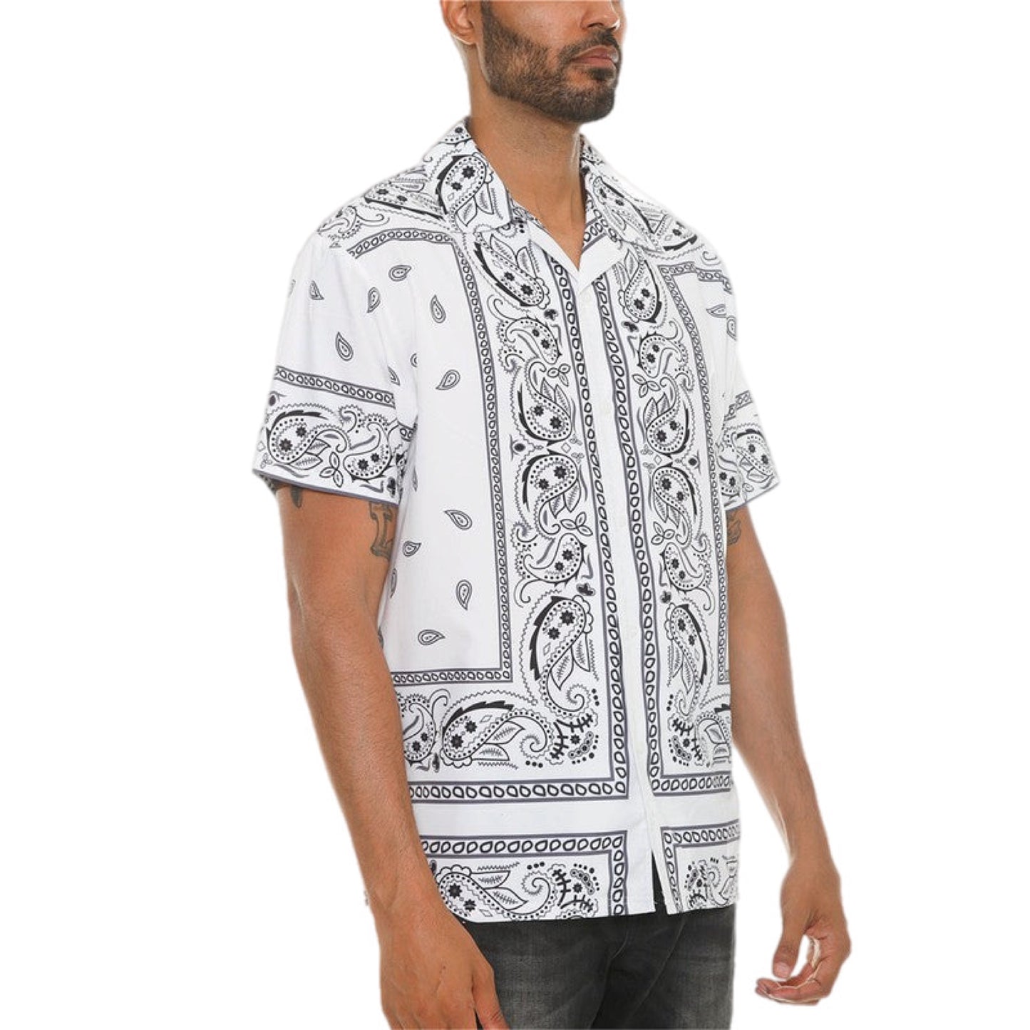 Urban Bandana-Print Button-Down Shirt