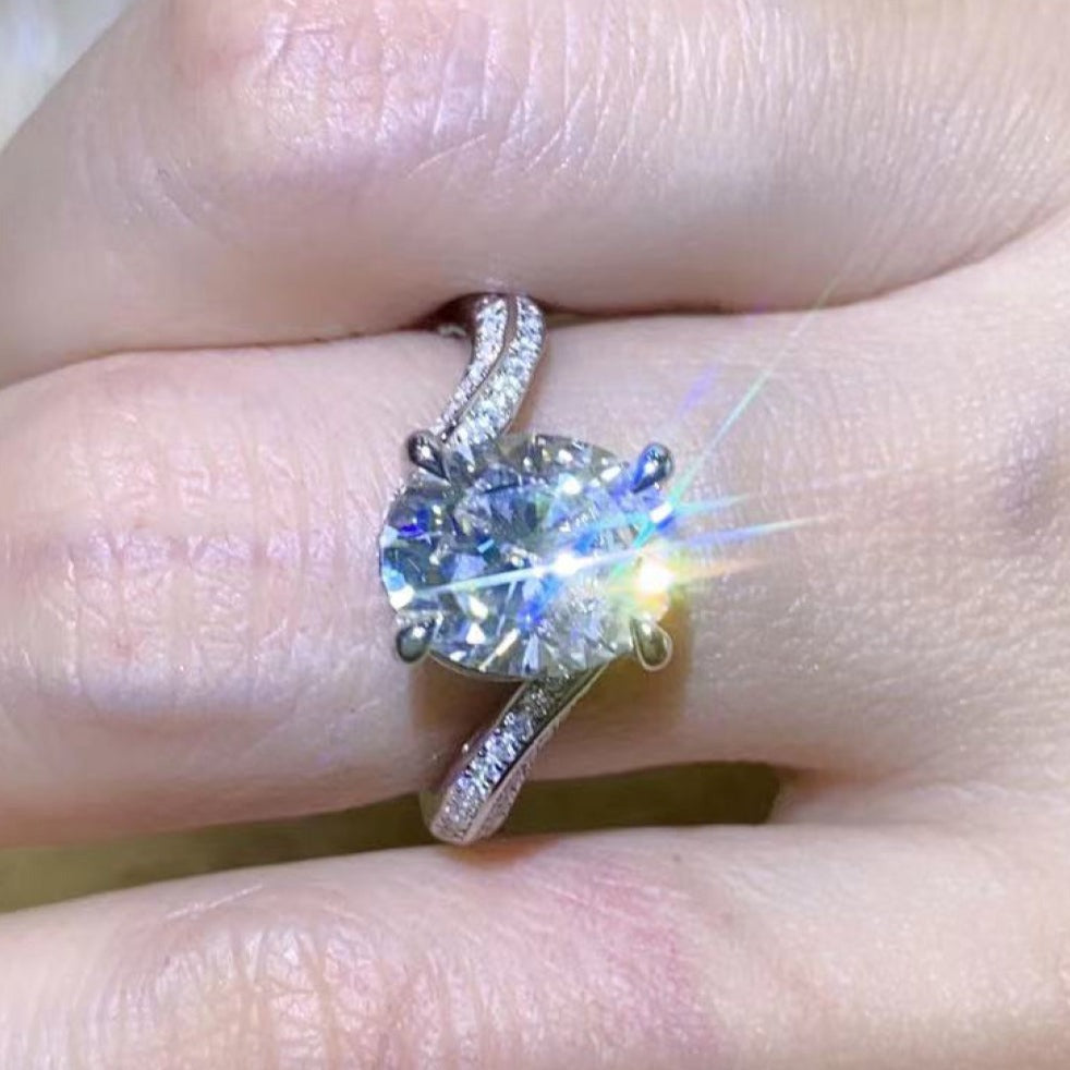 Celestial Embrace 3 Carat Moissanite Ring