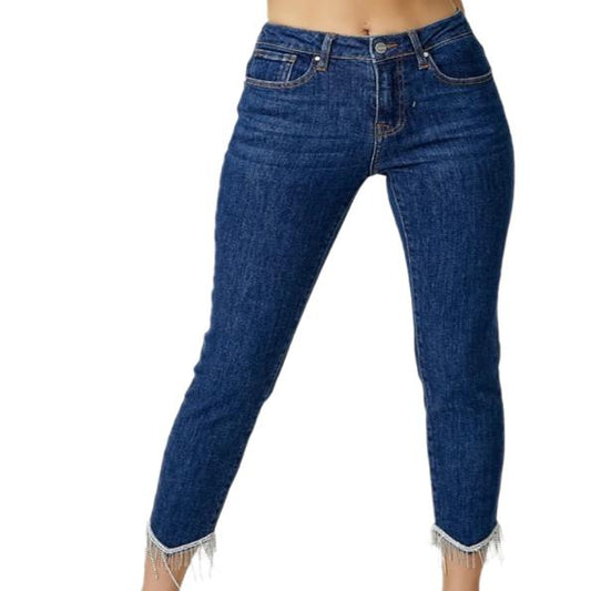 Mid Rise Crop Skinny Jeans