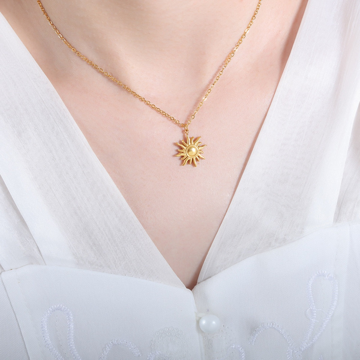 Golden Radiance Sunburst Necklace