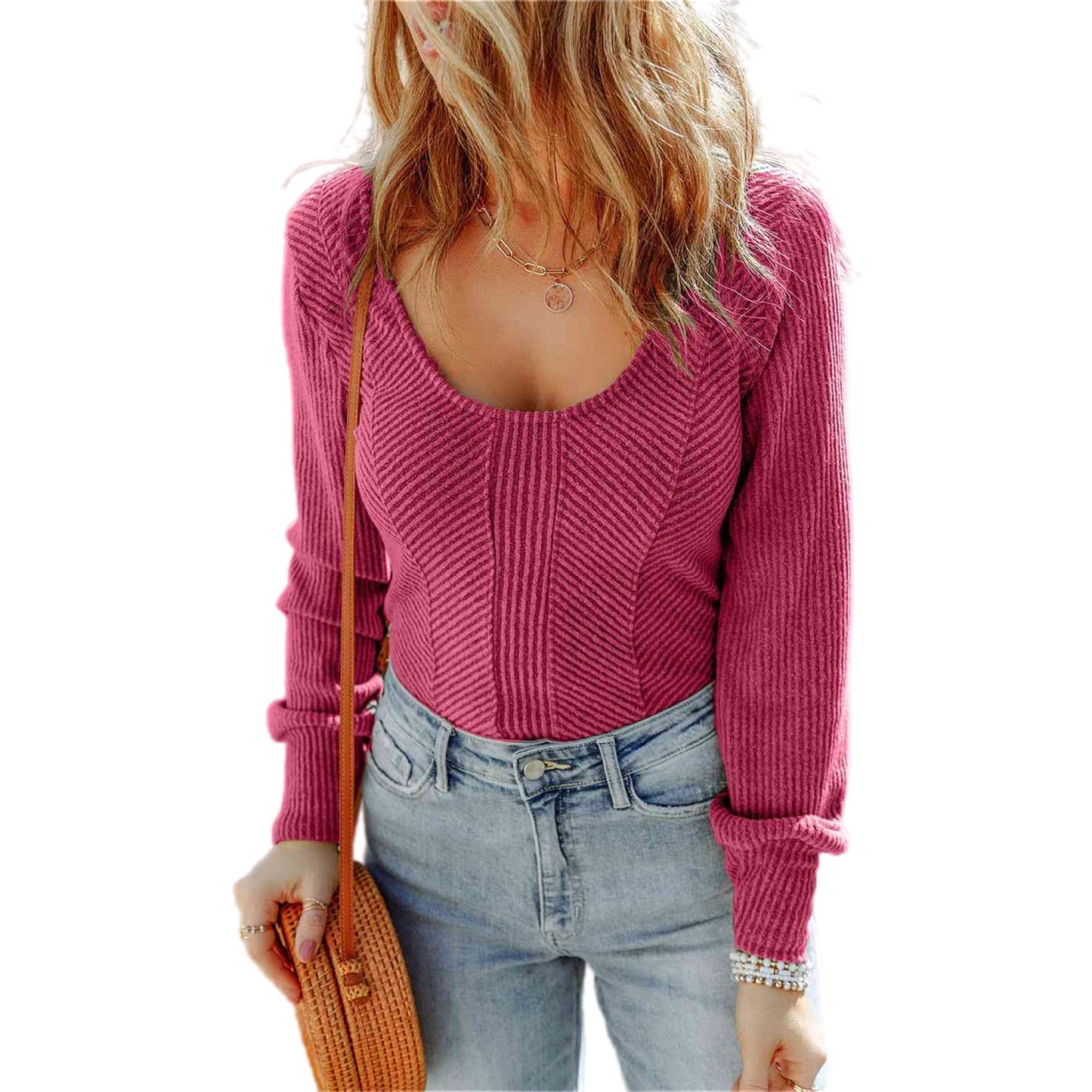 Light & Casual Scoop Neck Long Sleeve Top