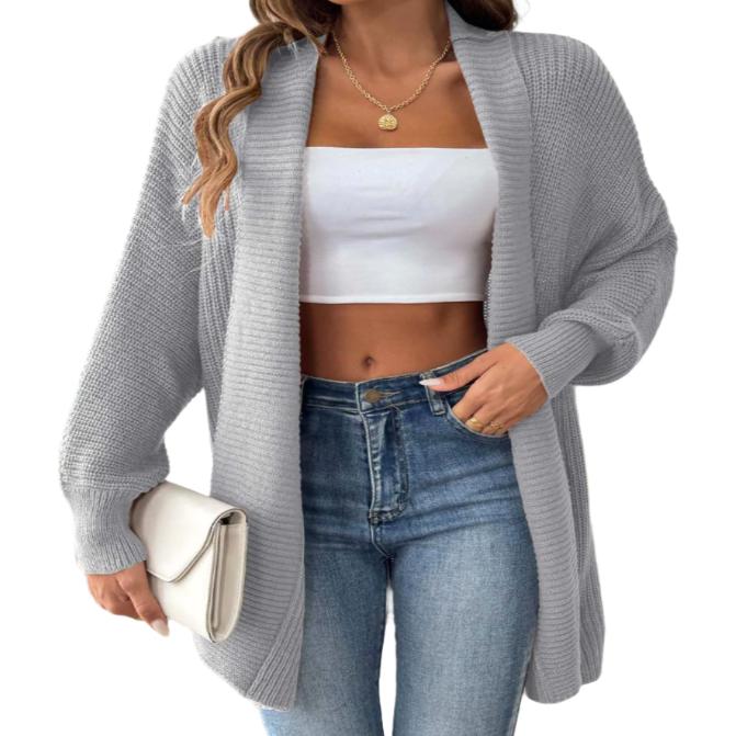 Open Front Long Sleeve Cardigan