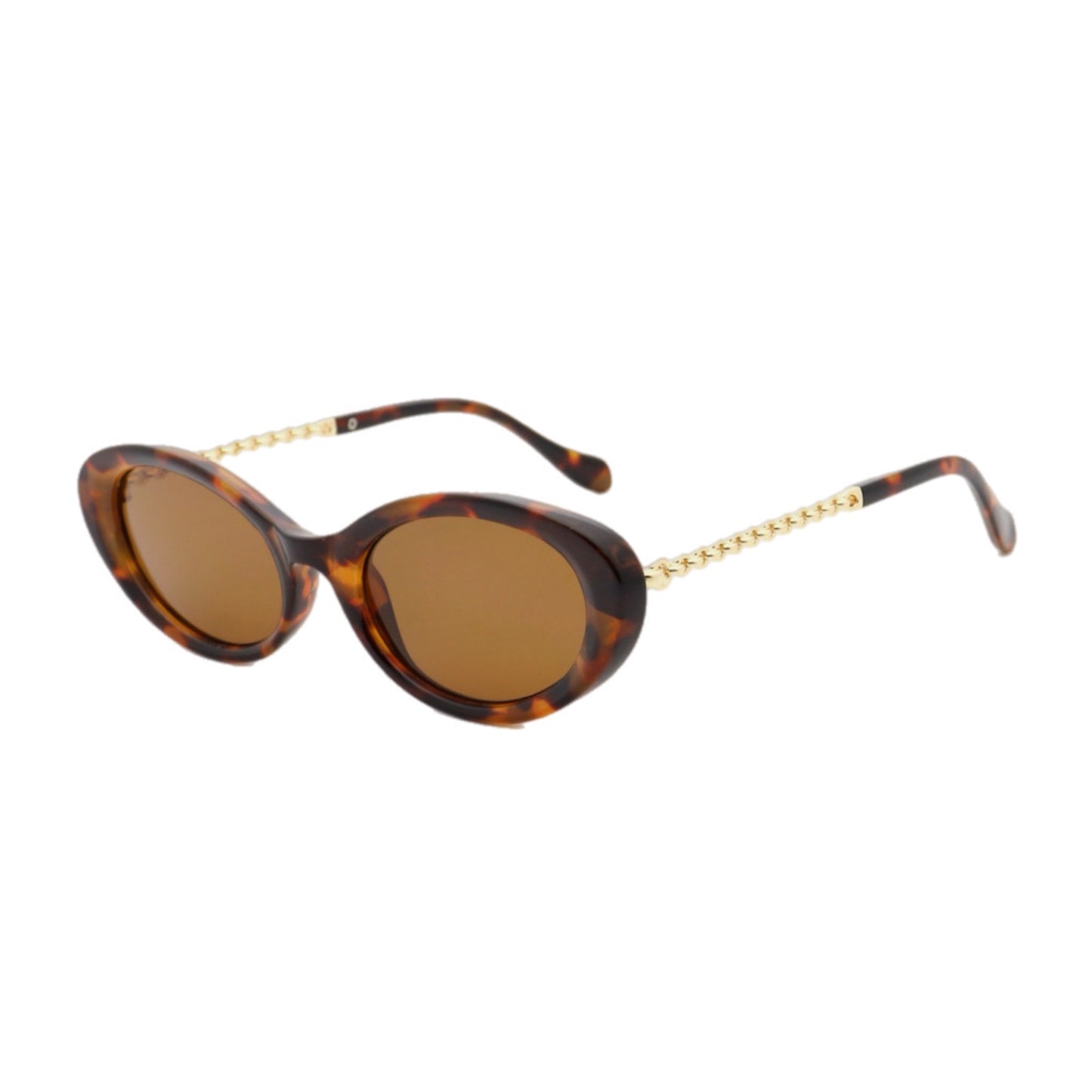 Chic Cat-Eye Sunglasses with Chain Detail