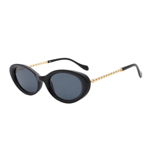 Chic Cat-Eye Sunglasses with Chain Detail