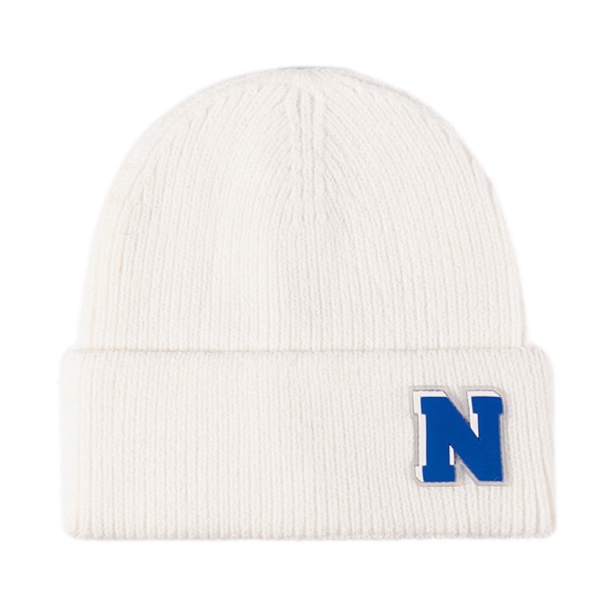 N Patch Cuffed Knit Beanie