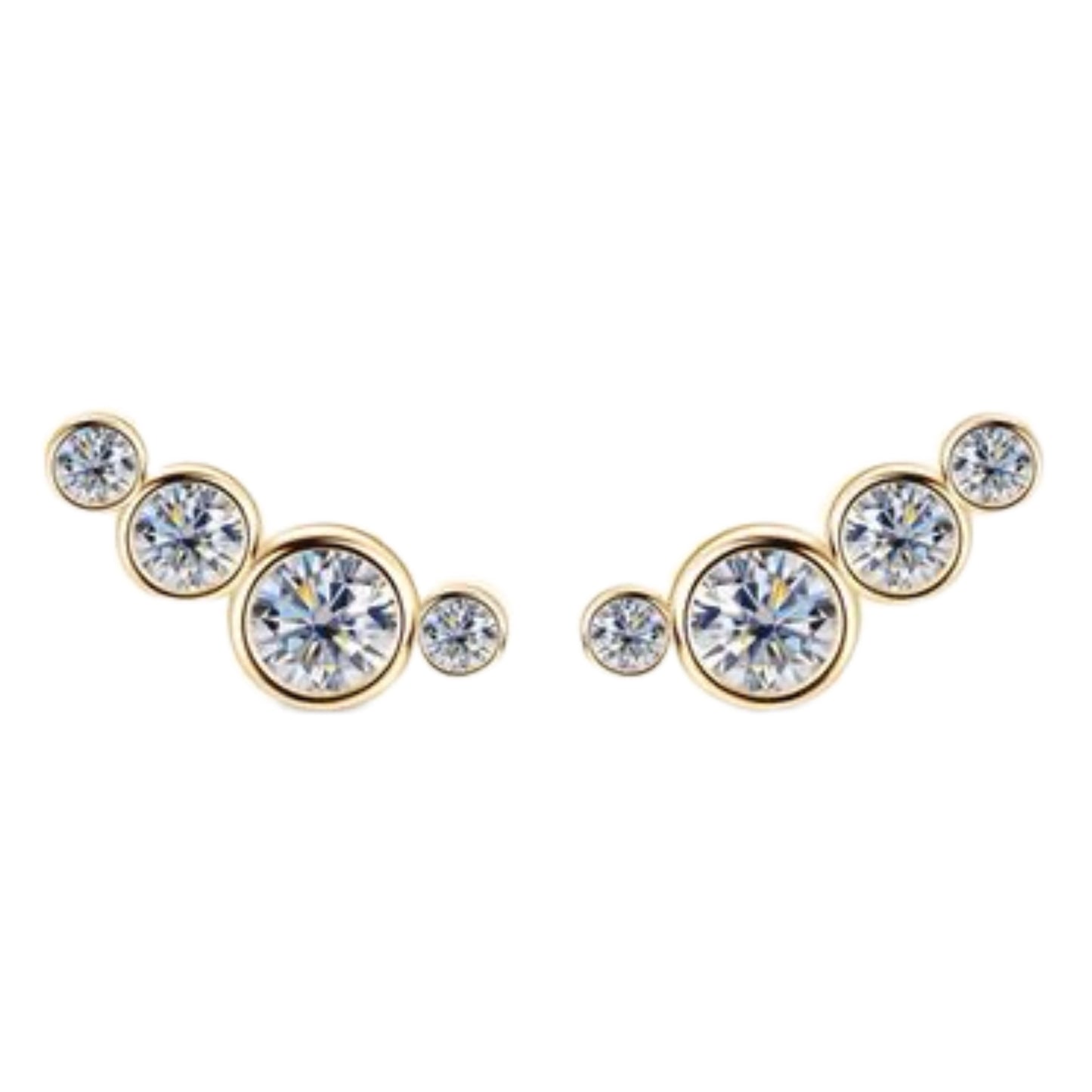 Moissanite 925 Sterling Silver Stud Earrings