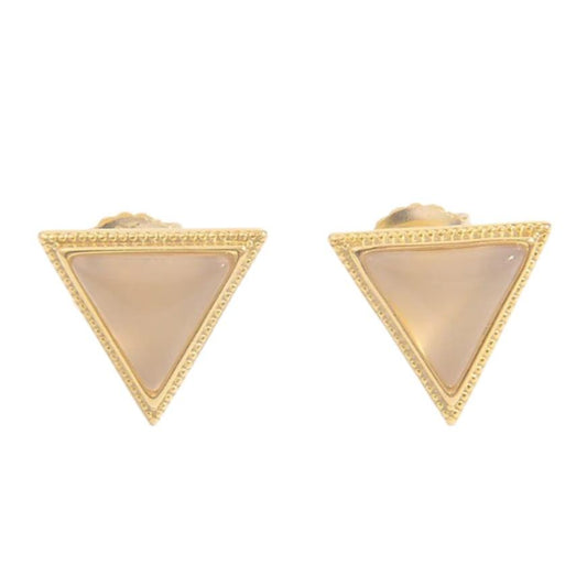 925 Sterling Silver CZ Triangle Stud Earrings