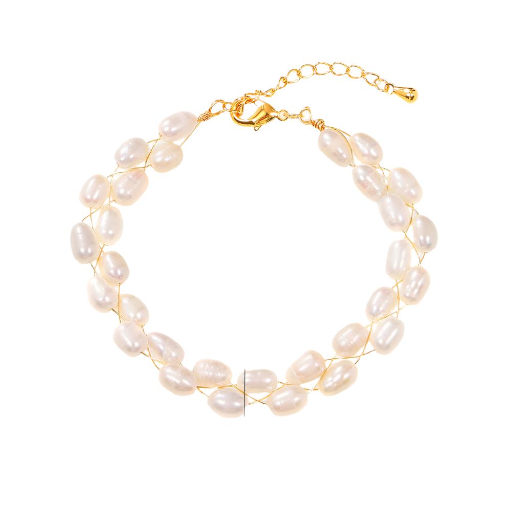 Gold Freshwater Pearl Bracelet or Necklace