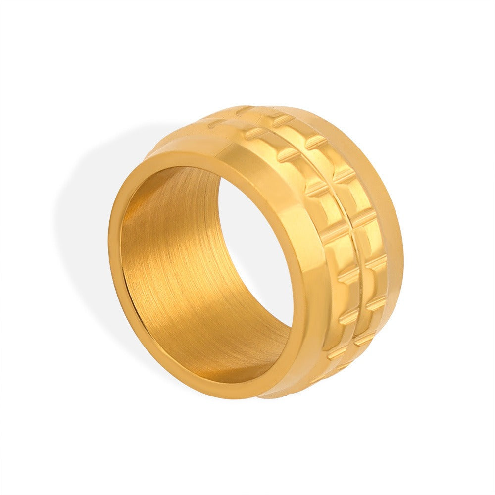 Gold or Silver Steel Ring