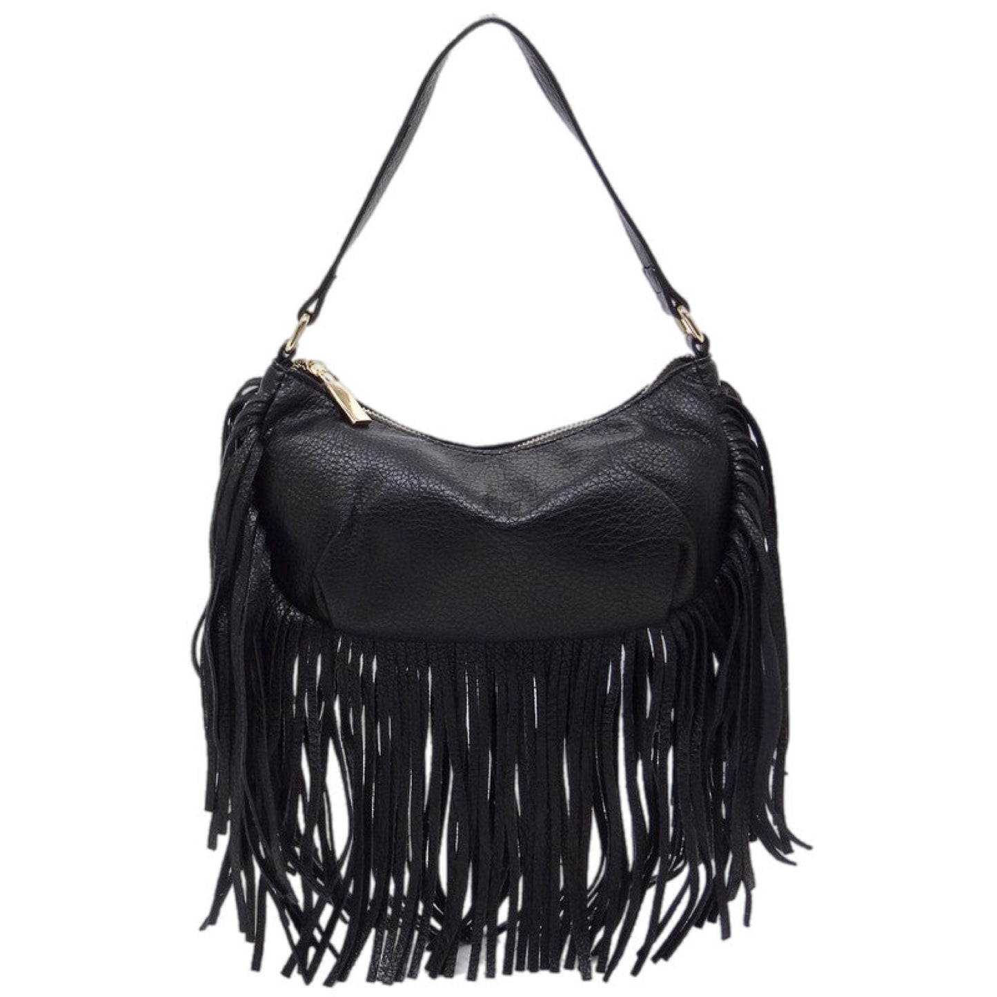 Hobo Shoulder Bag with Fringe