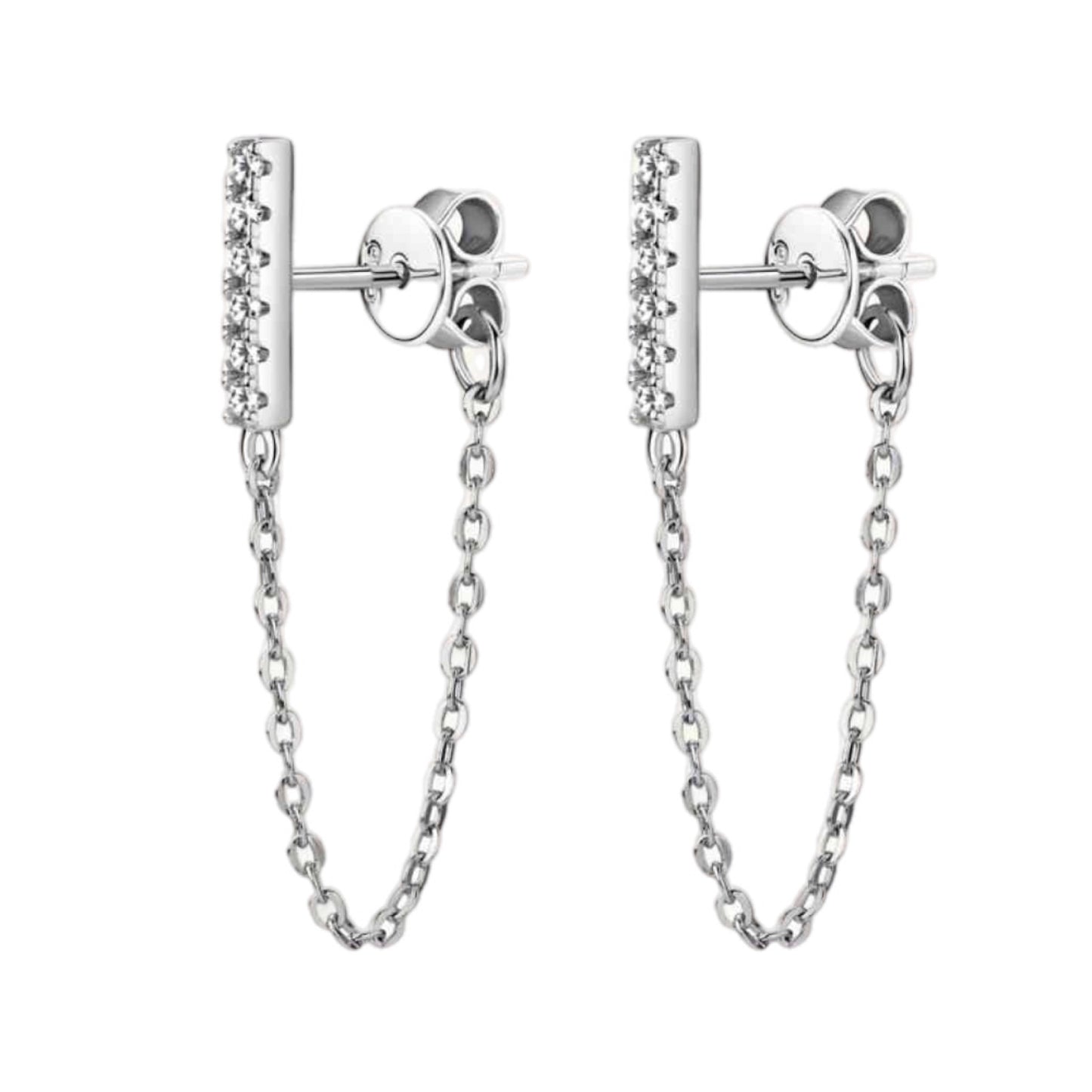 Moissanite Dangle Stud Earrings