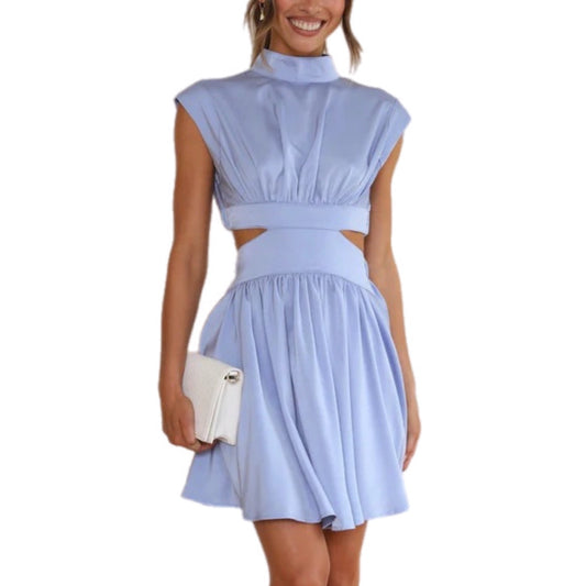 Modern Cutout Mock Neck Dress