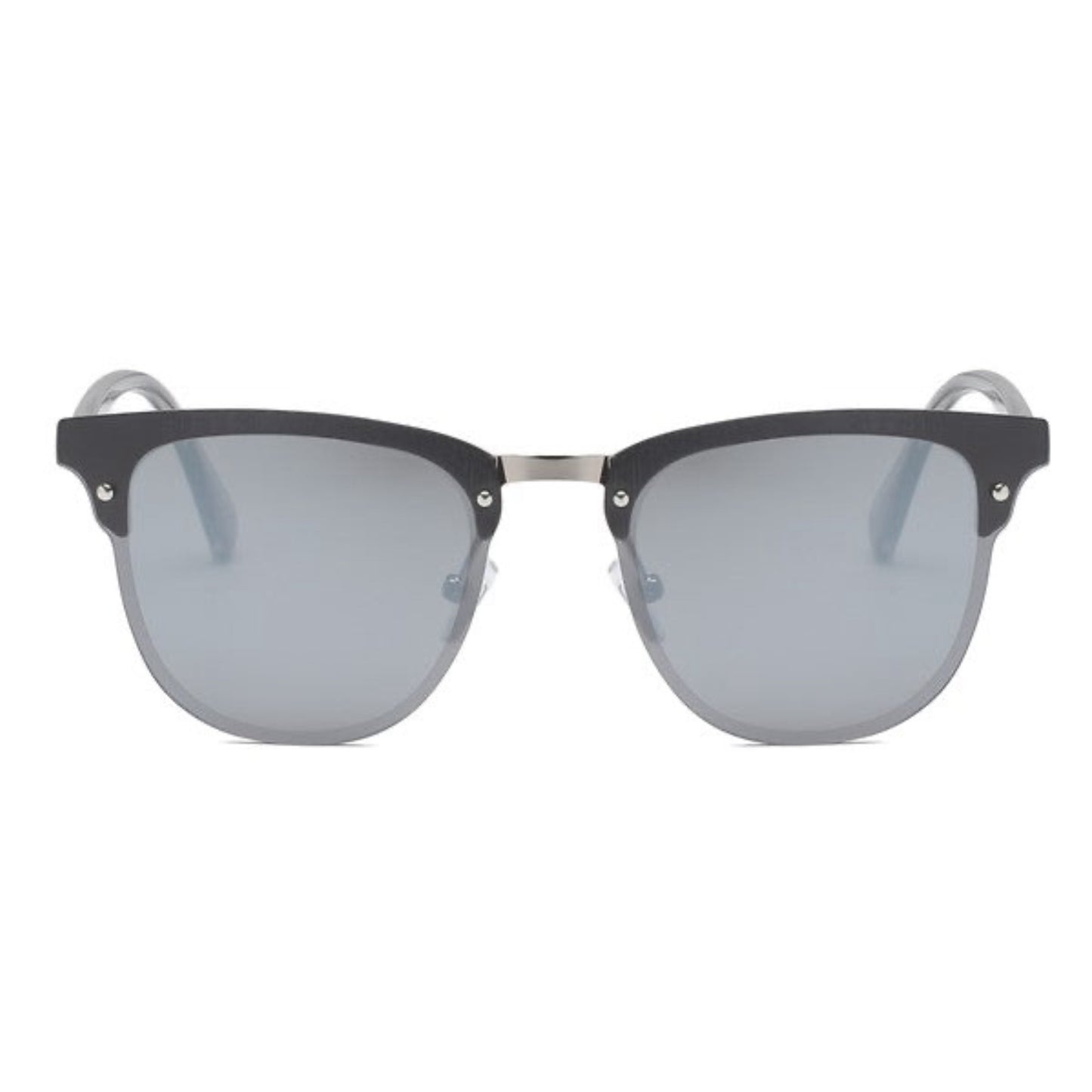 Classic Half Frame Round Sunglasses