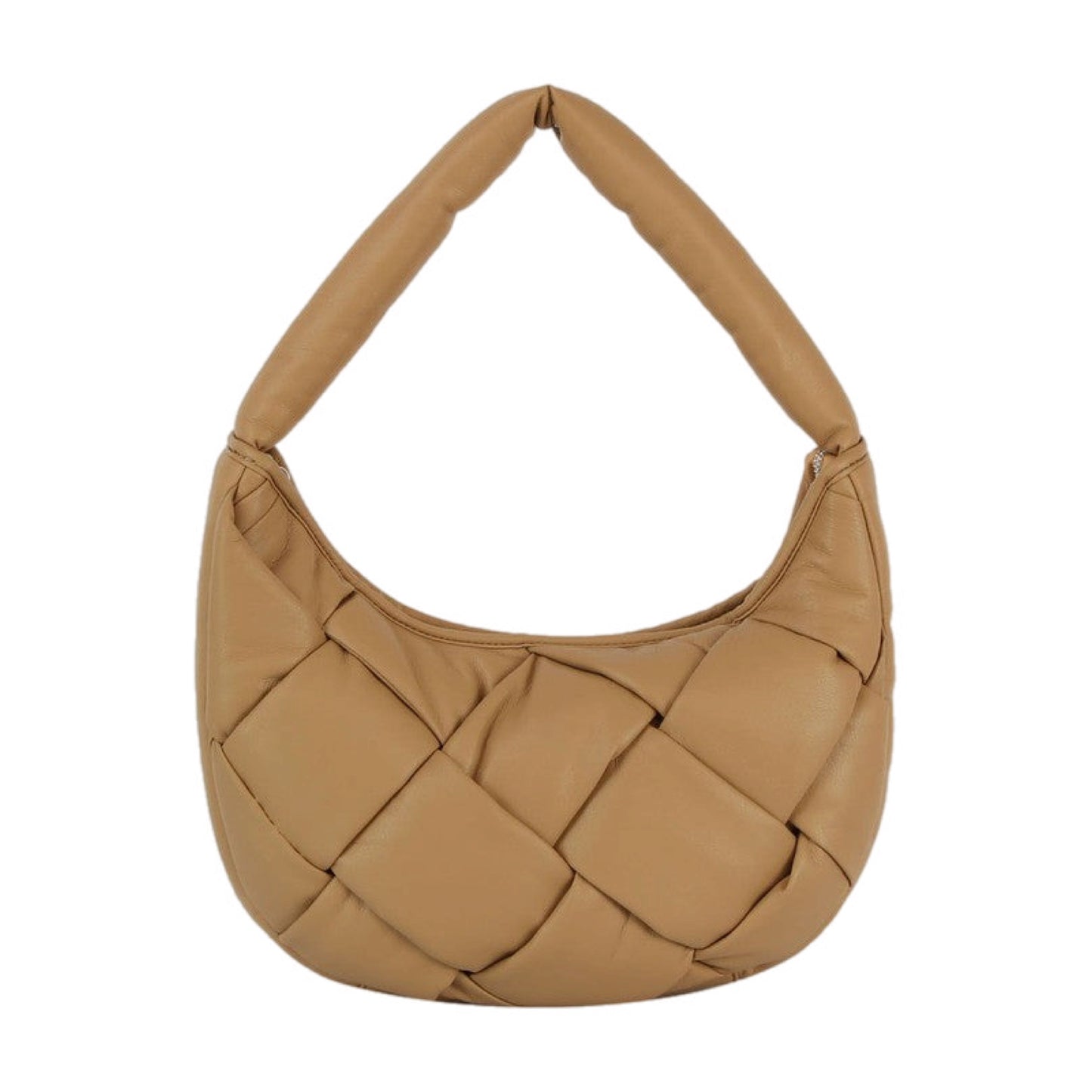 Puffy Woven Hobo Shoulder Bag