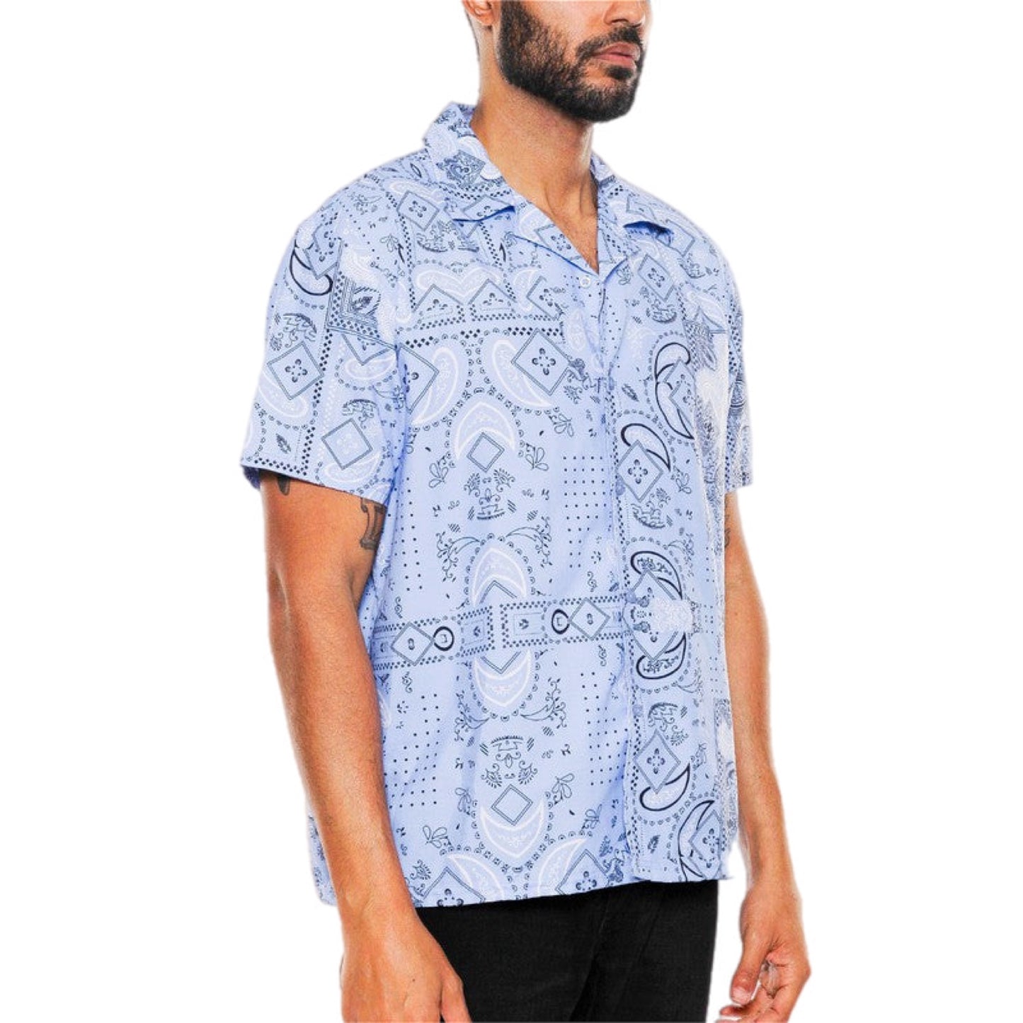 Eclectic Bandana Print Short Sleeve Shirt