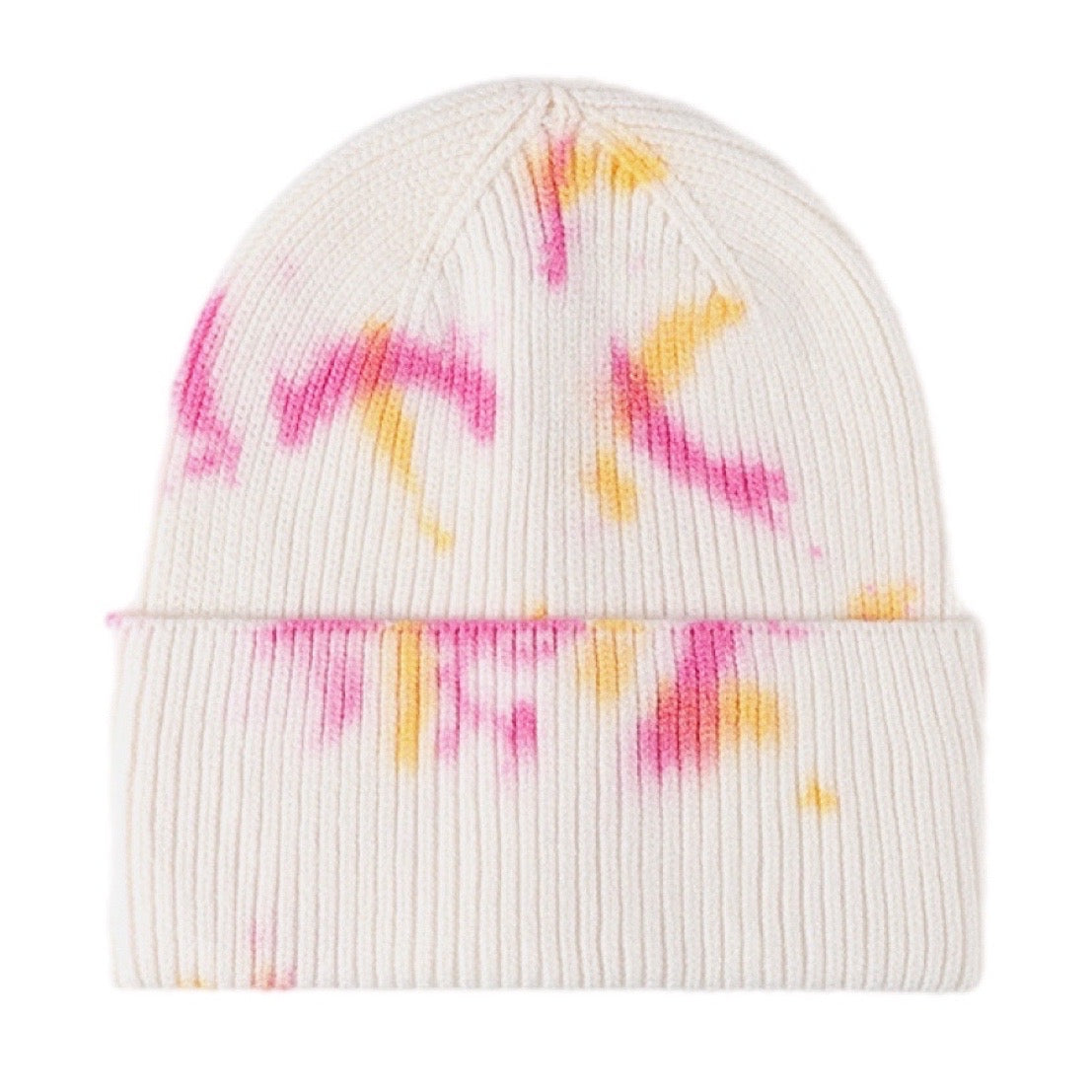 Tie-Dye Cuffed Rib-Knit Beanie