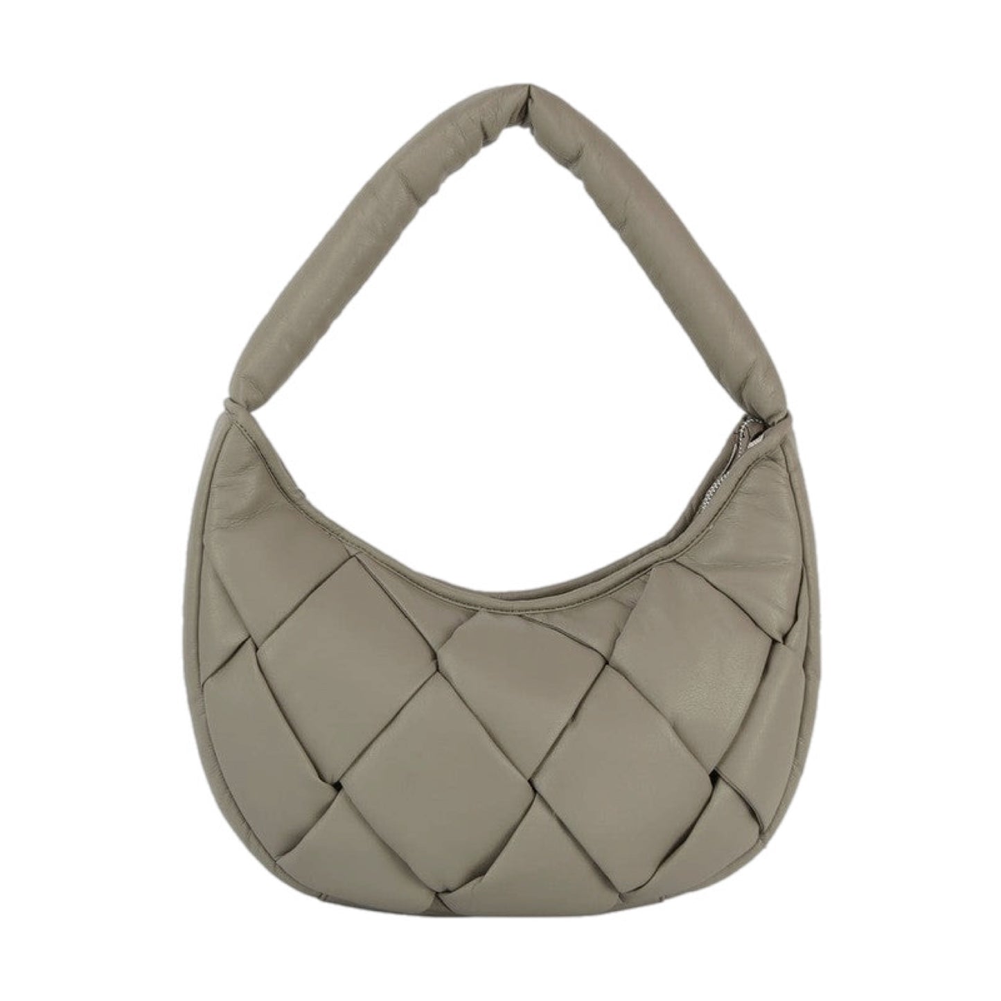 Puffy Woven Hobo Shoulder Bag