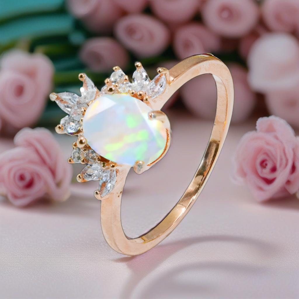 Rose Gold Opal Ring