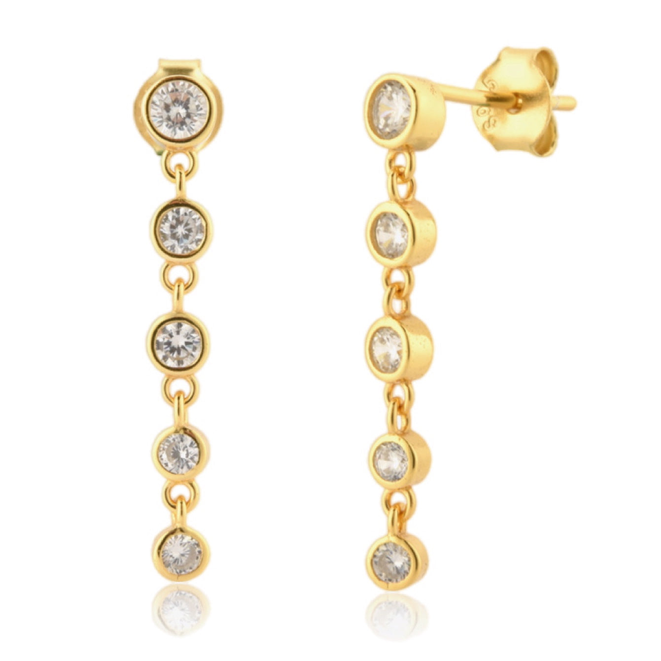 Elegant Cascading Gem Earrings