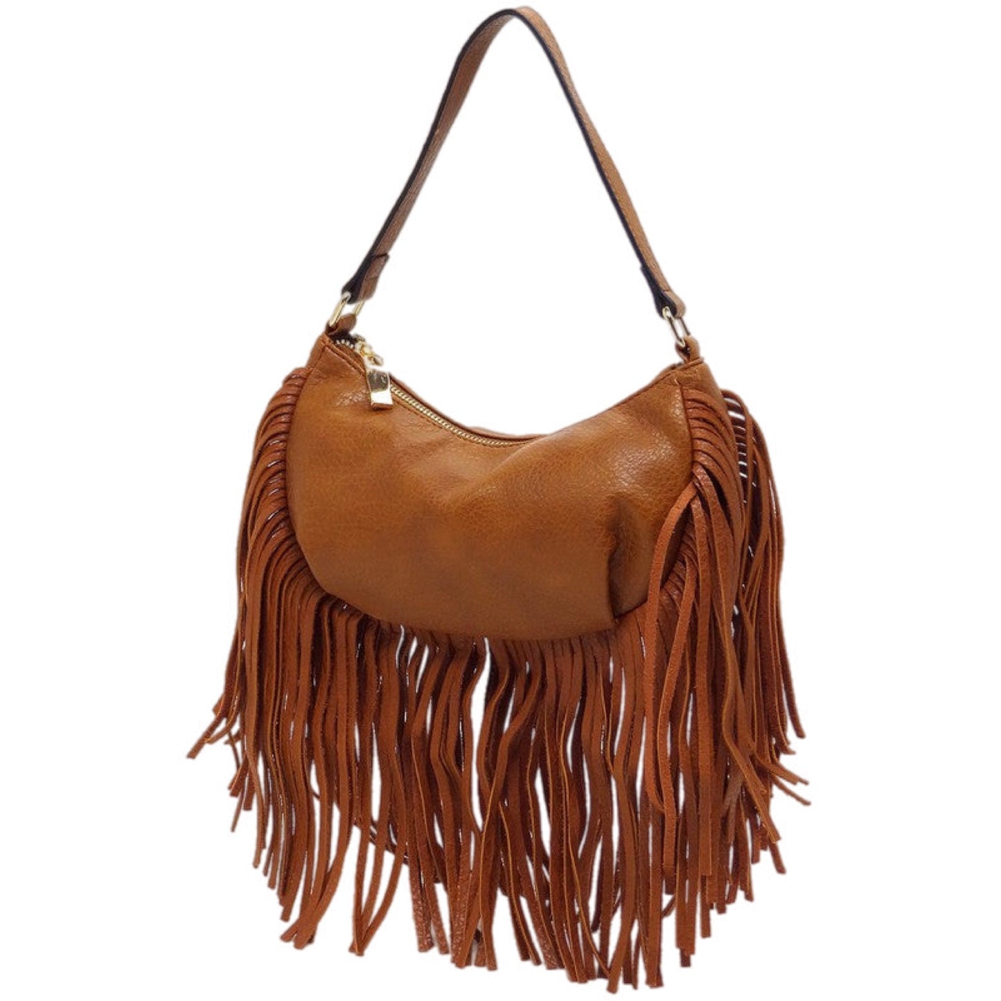 Hobo Shoulder Bag with Fringe