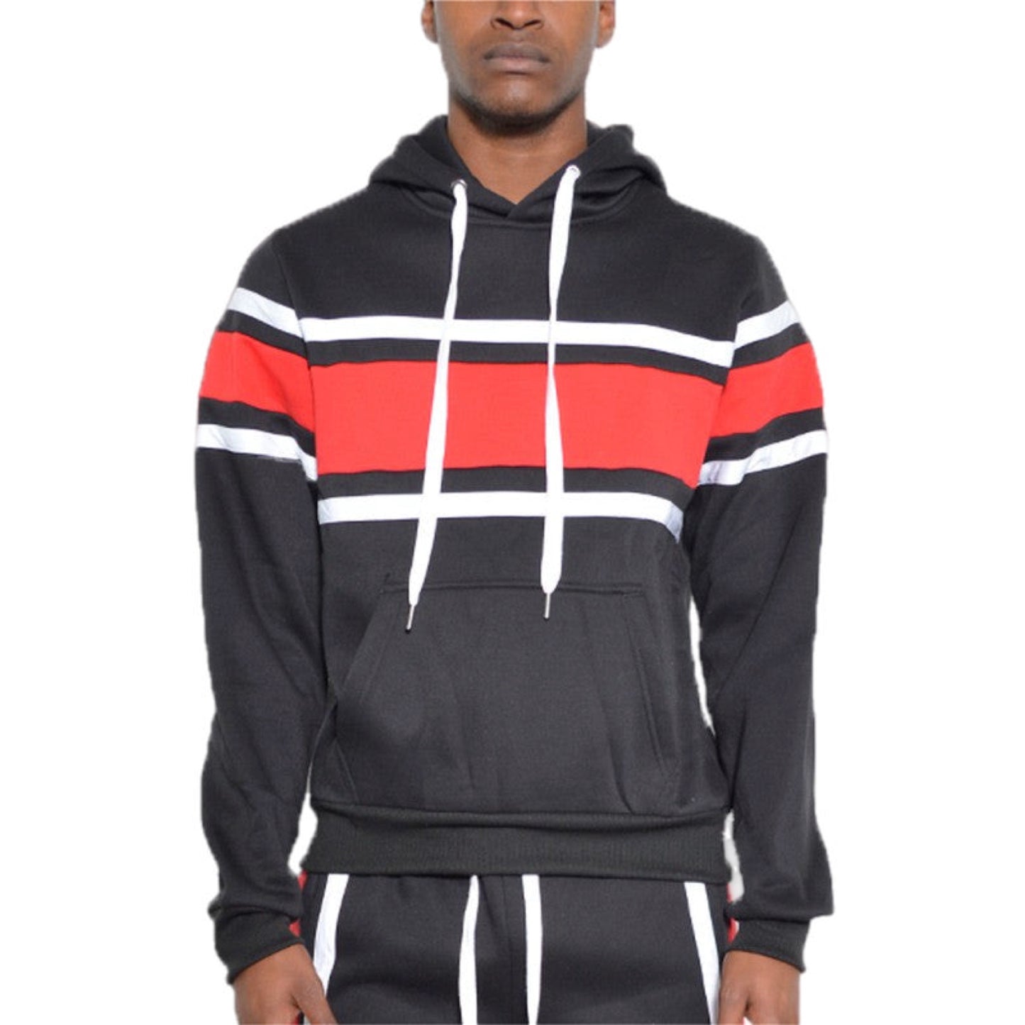 Tri-Stripe Accent Pullover Hoodie