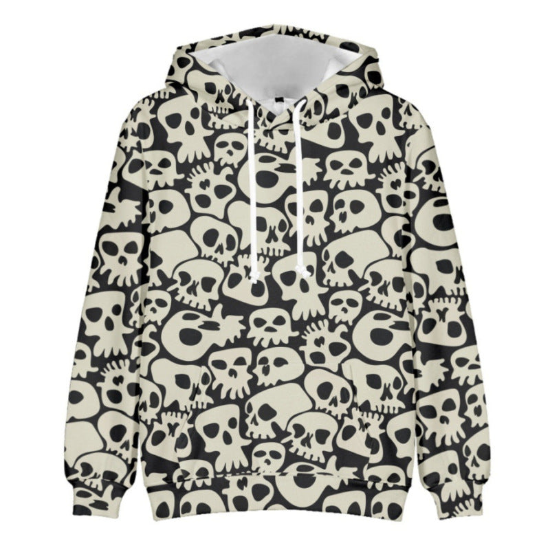 Halloween Print Knit Hoodie