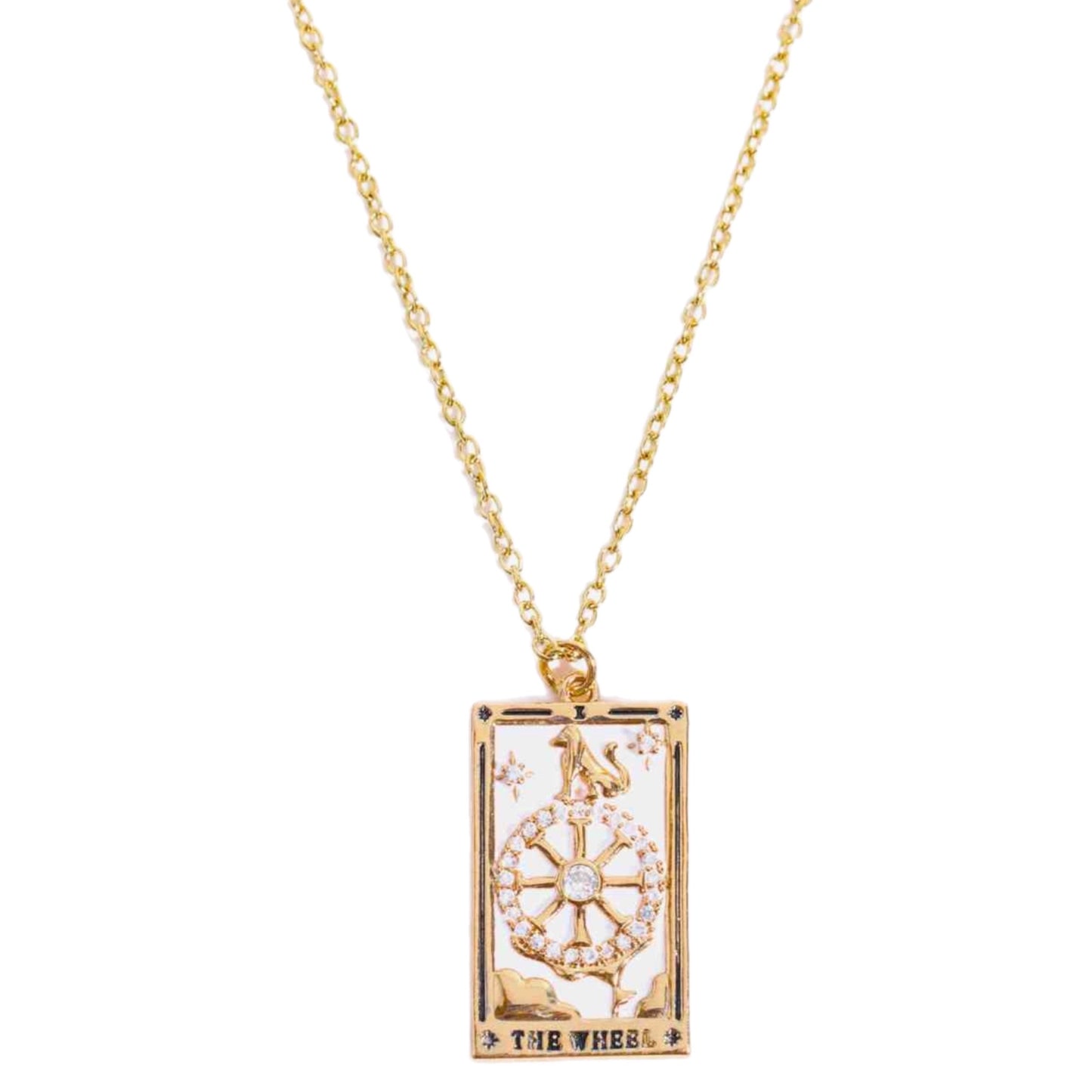 Gold Tarot Card Necklace