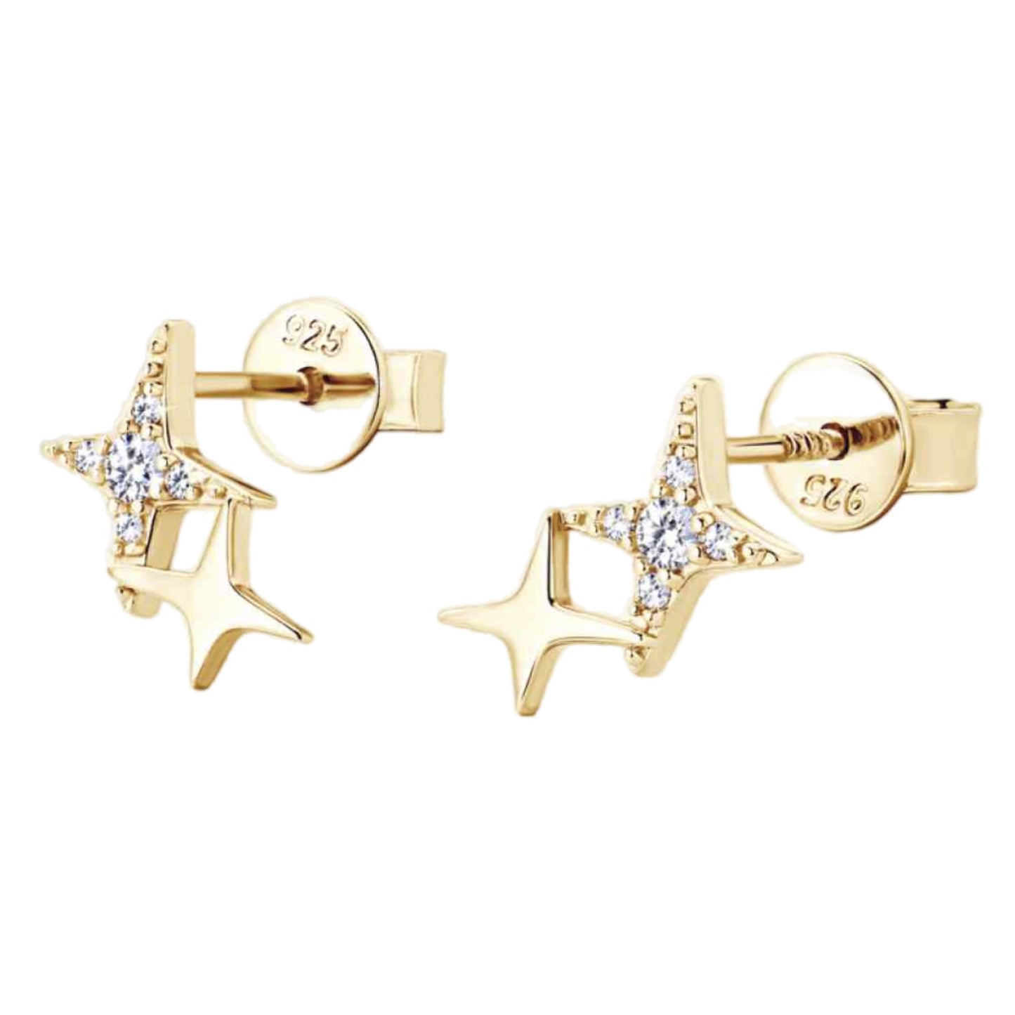 Moissanite Star Stud Earrings