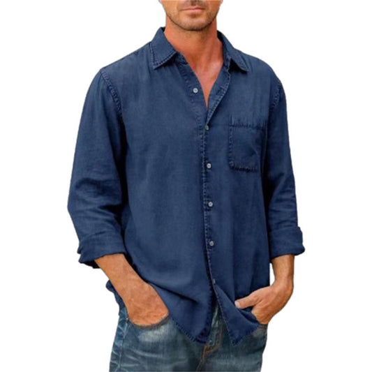 Long Sleeve Button Up Shirt Slim Fit